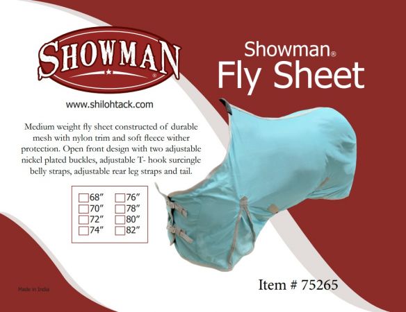 Showman Medium weight fly sheet with open front design #2